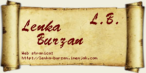 Lenka Burzan vizit kartica